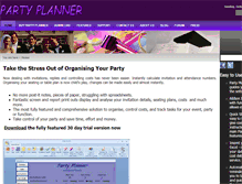 Tablet Screenshot of partyplannersoftware.com